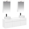 vidaXL Vonios spintos komplektas 5 pcs Balta 50 x 14,5 x 70 cm