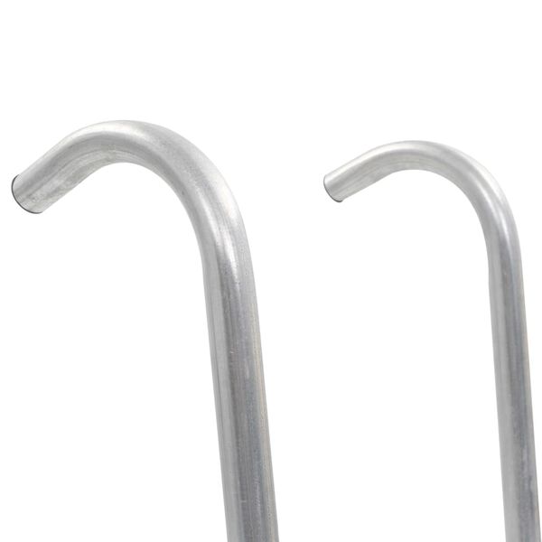 vidaXL Batuto kopėčios, 2 laipteliai, sidabrinės, 102,6cm, plienas