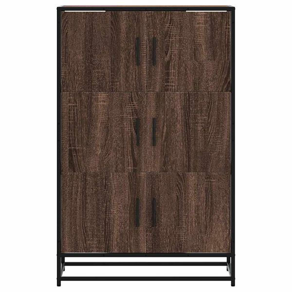 vidaXL Highboard Rudas ąžuolas 68x35x106,5 cm Mediena ir metalas