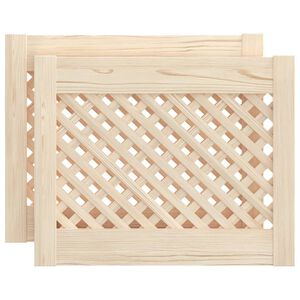 vidaXL Spintelės durelės, 2vnt., 49,5x39,5 cm, pu&scaron;is, grotelių dizaino