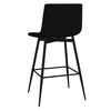 vidaXL Baro taburetė, juodos spalvos, aksomas