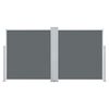 vidaXL Ištraukiama šoninė pertvara, antracito spalvos, 100x600cm