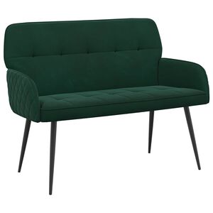 vidaXL Dvivietė sofa su metalinėmis kojelėmis 2 vietos Tamsiai žalia