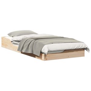 vidaXL Lovos rėmas Ruda 100 x 200 cm Kietos pu&scaron;ies mediena