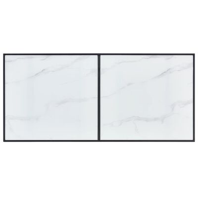 vidaXL Valgomojo stalas, baltas, 140x70x75cm, grūdintas stiklas