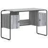 vidaXL Stalas su saugojimo vieta Pilka Sonoma 120 x 50.5 x 75.5 cm