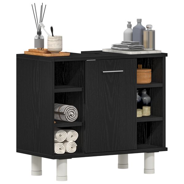 vidaXL Vonios spintelė Juodas ąžuolas 60 x 32 x 54 cm Apdirbta mediena
