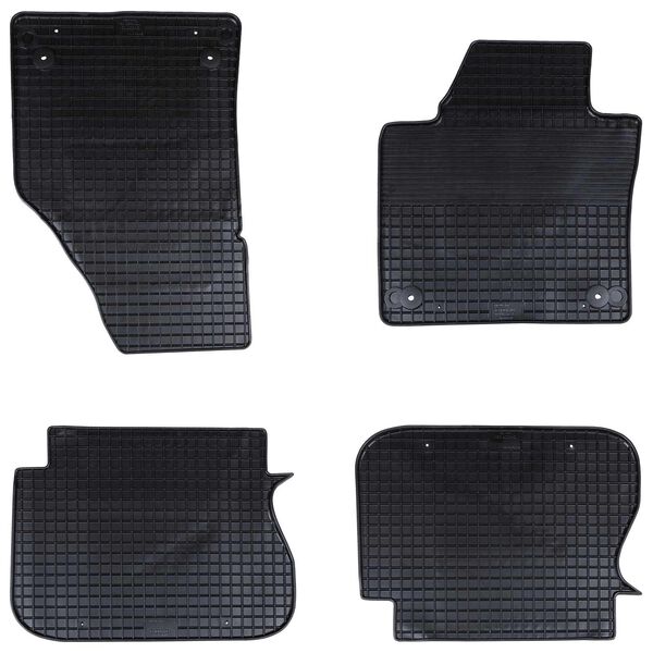 vidaXL Automobilių kilimėlis 4 pcs Juodas Guma