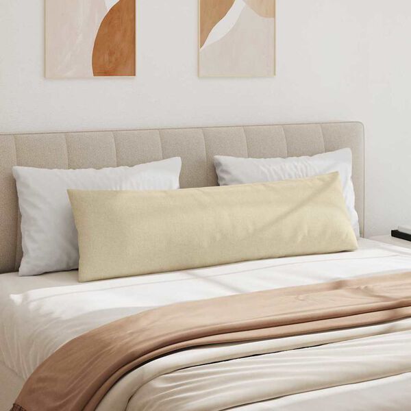 vidaXL Sofa Pagalvės 2 pcs Kreminė 145 x 40 cm audinys