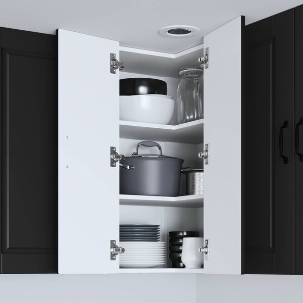 vidaXL Virtuvės spintelė Juoda 57 x 57 x 80 cm Apdirbta mediena