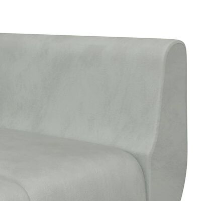 vidaXL L formos sofa-lova, šviesiai pilka, 275x140x70cm, aksomas