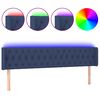 vidaXL Galvūgalis su LED, mėlynos spalvos, 203x16x78/88cm, audinys