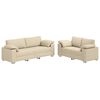 vidaXL Sofa 2 vnt. Kreminė audinys