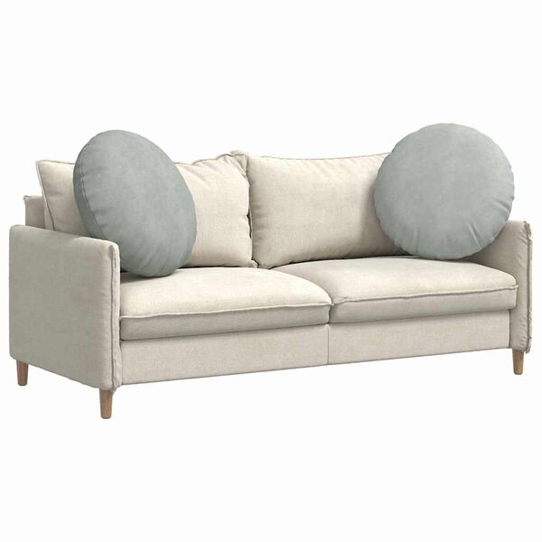 vidaXL Sėdynių pagalvėlės 2 pcs Šviesiai pilka Ø 40 x 13 cm Aksomas