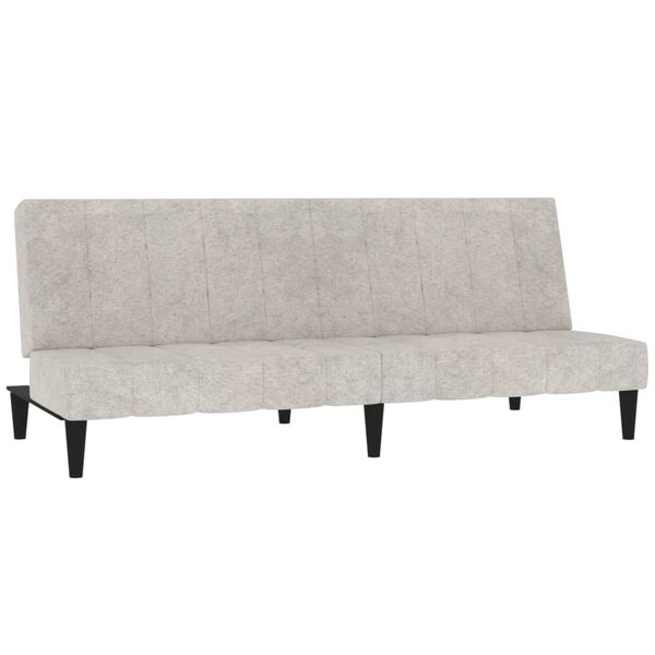 vidaXL Dvivietė sofa-lova su taburete, &scaron;viesiai pilka, audinys