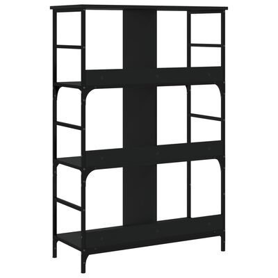 vidaXL Knygų lentyna, juoda, 78,5x33x117,5cm, apdirbta mediena
