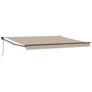 vidaXL I&scaron;traukiama markizė Smėlio 400 &times; 300 cm Poliesteris ir Metalas