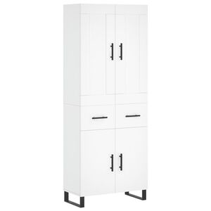 vidaXL Komoda, baltos spalvos, 69,5x34x180cm, apdirbta mediena