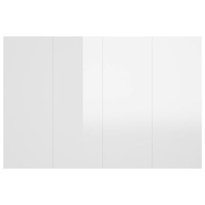 vidaXL Lovos galvūgalis, baltas, 120x1,5x80cm, mediena, blizgus