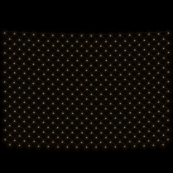 vidaXL Kalėdinių lempučių tinklas, 3x2m, 204 šiltos baltos LED