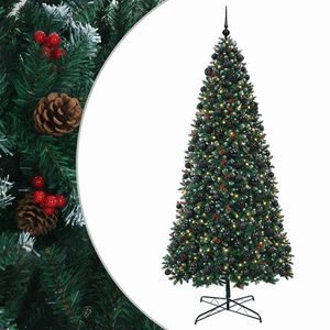 vidaXL Dirbtinė Kalėdų eglutė su vyriais ir žaisliukais 500 cm 900 LED