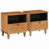 vidaXL &Scaron;alia lovos spintelė 2 pcs &Scaron;viesiai rudas 40 x 33 x 46 cm