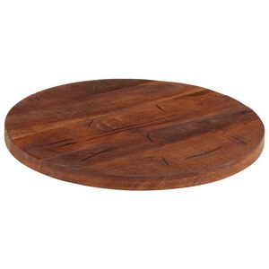 vidaXL Stalvir&scaron;is, 40x2,5cm, perdirbtos medienos masyvas, apskritas