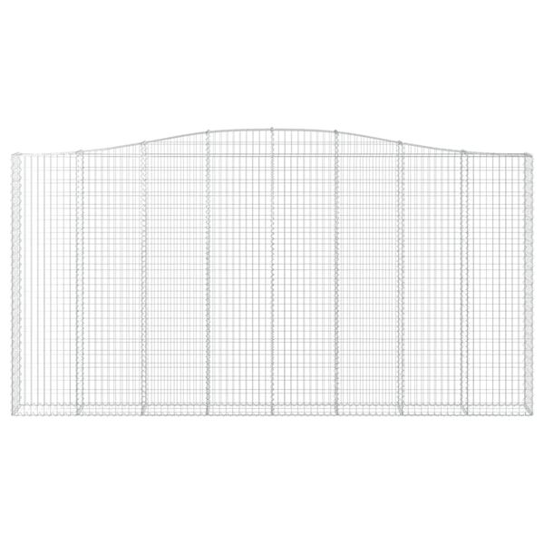 vidaXL Išlenktas gabiono krepšys, 400x30x200/220 cm, geležis