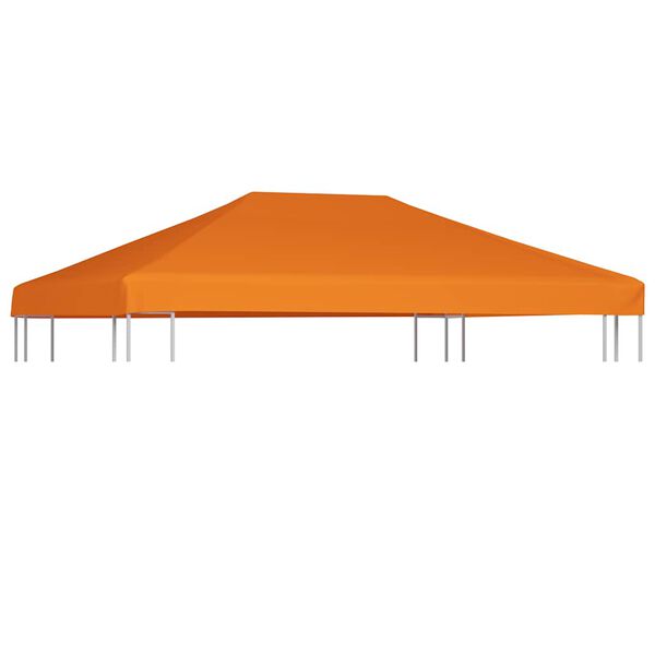 vidaXL Viršutinis pavėsinės uždangalas, oranžinis, 310 g/m², 4x3m