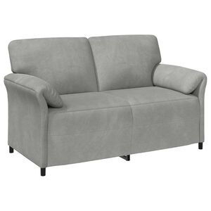 vidaXL Dvita&scaron;kė sofa &Scaron;viesiai pilka 158 x 83 x 95 cm Aksomas
