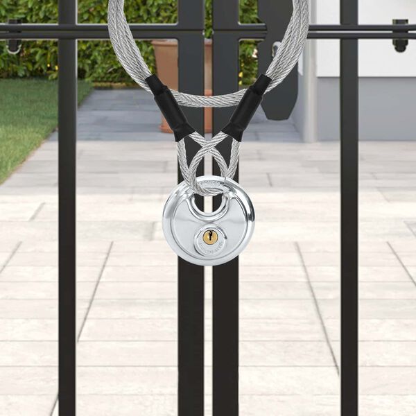 vidaXL Diskiniai užraktai su rakteliais Sidabro Nerūdijantis Plienas