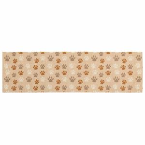 vidaXL Virtuvės kilimas smėlio pėdutės 150 x 45 cm 100% poliamidas