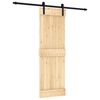 vidaXL Slankios durys Natūrali ir juoda 70 x 210 cm