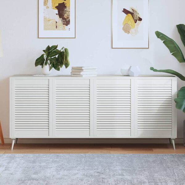 vidaXL Spintelės durelės, 4vnt., baltos, 69x49,4cm, pu&scaron;is