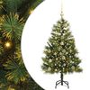 vidaXL Dirbtinis sulankstomas kalėdų medis su kankorėžiais 150 cm