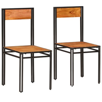 vidaXL Valgomojo kėdės, 2 vnt., akacijos medienos masyvas