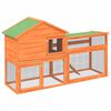 vidaXL Triu&scaron;ių narvas, rudas, 185,5x60,5x109,5cm, pu&scaron;ies masyvas