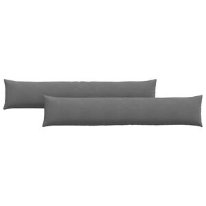 vidaXL Sofa Pagalvės 2 pcs Tamsiai pilka 200 x 40 cm audinys