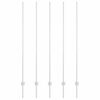 vidaXL Įmontuotas tvoros stulpas 5 pcs Sidabrinė 200 cm