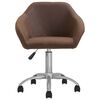 vidaXL Pasukama valgomojo kėdė, rudos spalvos, audinys (330488)