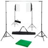 vidaXL Fotostudijos komplektas su &scaron;viesdėžėmis ir fonu