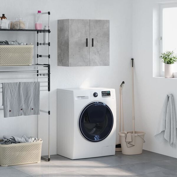 vidaXL Sieninė spintelė, betono pilka, 60x31x60cm, apdirbta mediena