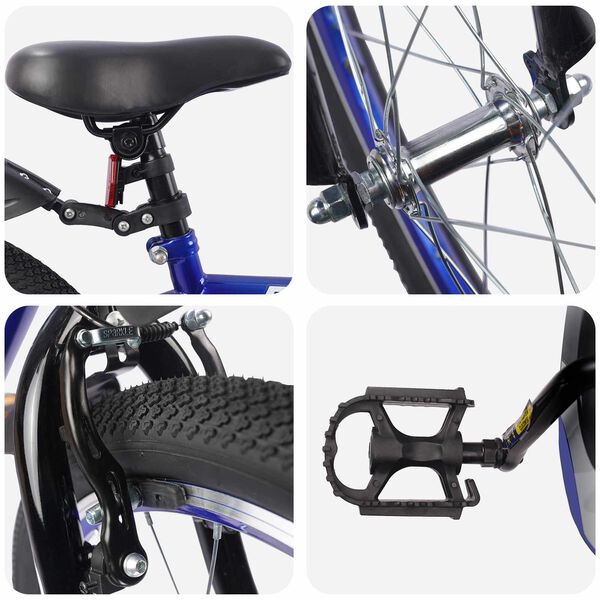 vidaXL Vaikų Dviratis 18 Colių 5&ndash;7 metų vaikams Tamsiai mėlyna