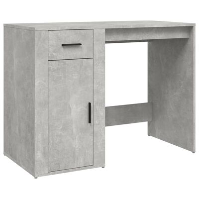 vidaXL Rašomasis stalas, betono pilkas, 100x49x75cm, apdirbta mediena