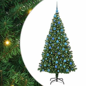 vidaXL Dirbtinė Kalėdų eglutė Žalia 180 cm PVC ir Plienas ir Plastikas