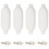 vidaXL Valties bortų apsaugos, 4vnt., baltos spalvos, &Oslash; 11x40cm, PVC