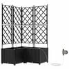 vidaXL Sodo vazonas 3 vnt. Juoda 80 x 80 x 142 cm PP