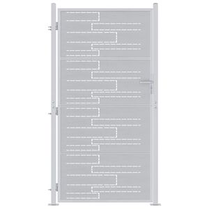 vidaXL Sodo vartai su užraktu Sidabro 96 x 200 cm Nerūdijantis Plienas