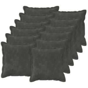 vidaXL Pagalvėlės užvalkalas 12 vnt. HOUTEN Antracito 40 x 40 cm