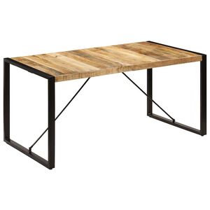 vidaXL Valgomojo stalas, 160x80x75cm, mango medienos masyvas